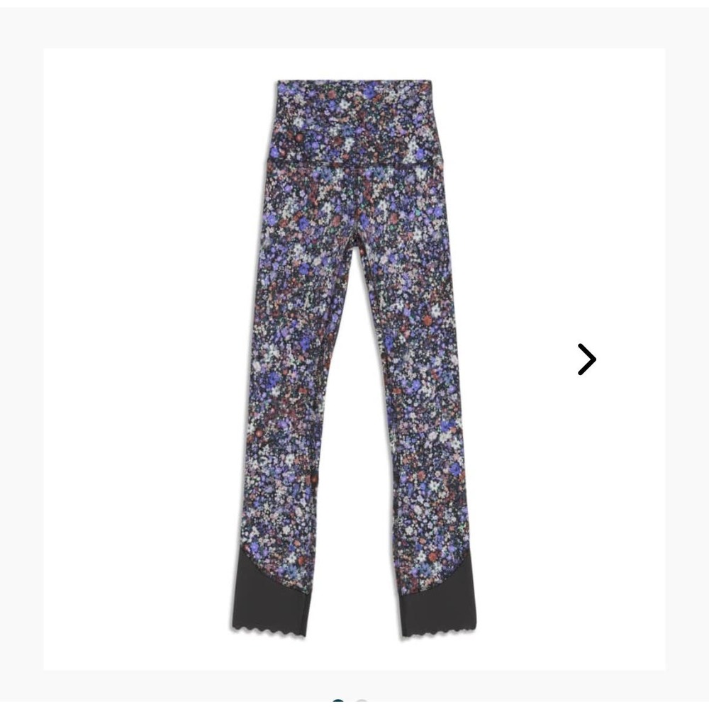 Lululemon Athletica Floral High Waist Scalloped Hem Leggings